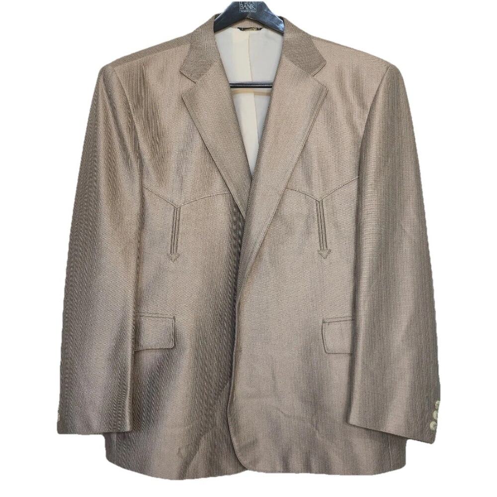 Pagano West Sport Coat Men 50R Vintage USA Made Blazer Western Cowboy Rockabilly